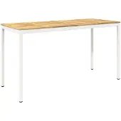 Syfax Tuinbar tafel NAARDEN, wit, 196 x 80,5 x 105 cm