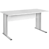 Merkloos Modern bureaublad, 140 x 65 cm, lichtgrijs