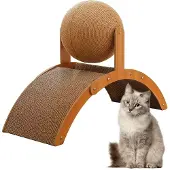 Merkloos Interactieve krabpaal met speelbal voor katten