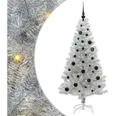 vidaXL Kerstboom met 150 LED met standaard Zilver 150 cm PET