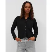 Opus Kort shirt met lange mouwen met borstzak model 'Sawoni'
