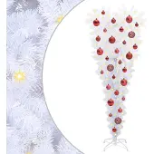 vidaXL Kunstkerstboom met 150 LED Wit 120 cm PVC en Staal