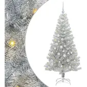 vidaXL Kerstboom met 150 LED met standaard Zilver 150 cm PET