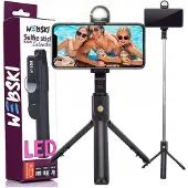 Webski Selfie Stick met Statief, LED Ringlamp en Afstandsbediening