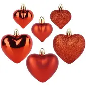 Koopman Kerstbal heart 8x65/8x45 mm roo Nampook