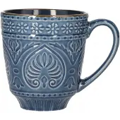 Homla INDIE mok, 0,4L, marineblauw, met gouden rand