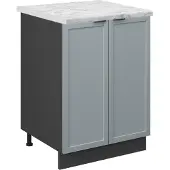 Vicco Keukenonderkast Fame-Line Licht blauw-grijs 60 cm , WB Marmer, Model 50637