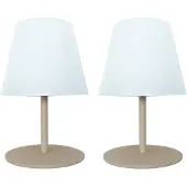 Lumisky Set van 2 draadloze tafellampen, model TWINS, hoogte 16 cm