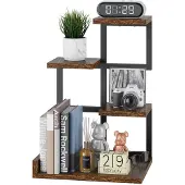 Merkloos Solidchoice - 4-Lagen Houten Bureauplank met Metaalframe