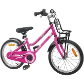 vidaXL - Kinderfiets - 18 - Inch - voor - 5-7 - jaar - oud - Roze - en - Zwart