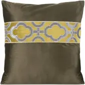 Eurofirany Bruine Sierkussenhoes 45x45 cm - Fluweel met applicatie