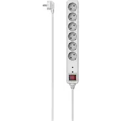 Hama 00223155: stekkerdoos met 6 stopcontacten en schakelaar, 3,0 meter, wit