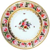 Meander decoratieve ring, metaal, roze rozen, diameter 26 cm