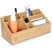 Merkloos Omgoods - Houten Bureau Organizer met 10 Vakken