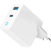 Gembird TA-UC-PDQC65L-W-01: Oplader voor mobiele apparaten, universeel, wit, AC, snelladen, voor gebruik binnenshuis