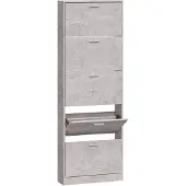 vidaXL Schoenenkast 59x17x169 cm bewerkt hout betongrijs