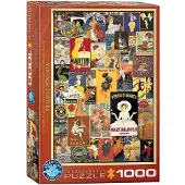 Eurographics Vintage posters, collage, puzzel van 1000 stukjes