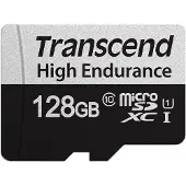 Transcend 350V - Flashgeheugenkaart (inclusief SD-adapter) - 128 GB - UHS-I U1 / Class10 - microSDXC UHS-I