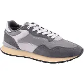 HOFF Heren City Retro Leren Sneakers grijs (44), Plat, Veters, Casual 22602417