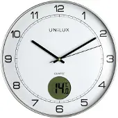 Unilux 400094592 Wandklok/Quartzklok "TEMPUS", diameter: 300 mm, zilverkleurig