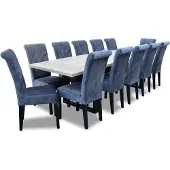 AEA Esstisch Esszimmer Set Essgruppe Klassischer Tisch 7tlg Set Stuhl 6x Stühle