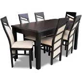 AEA Komplette Esszimmer Garnitur Tisch 6x Lehnstuhl Stühle Luxus Essgruppe Set 7tlg
