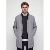 Jack & Jones Melton wool blend coat - heren jas - grijs (light grey melange)