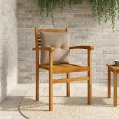 vidaXL Rugkussen PUTTEN 100% Polyester Taupe 40 x 40 x 10 cm
