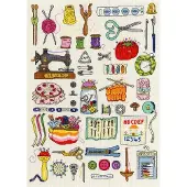 Bothy Threads Set voor kruissteek, "Cucire", 24x33 cm, xh1, telpatroon