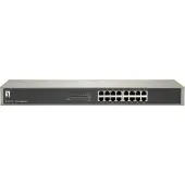 Level One LevelOne switch, 19 inch, 16x Gigabit, onbeheerd