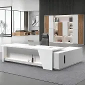 Sonstiges Bureau in L-vorm met opbergruimte, 160x80x75 cm, zwart-wit