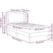 vidaXL Bedframe met hoofdeinde, zwart, 90 x 190 cm, kunstleer