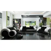 AEA Ledersofa Couch Sofagarnitur LEDER SOFA 3-SITZER Mit - BEREIS AKTIV -