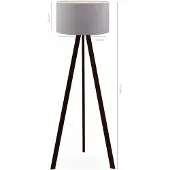 Opviq Asir - Vloerlamp - Grijs - 21 x 38 x 140 cm