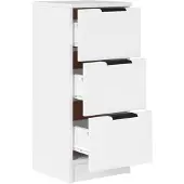vidaXL Dressoir 30x30x70 cm bewerkt hout wit