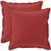 vidaXL Kussensloop 2 st HOUTEN Wijnrood 35 x 35 cm Polyester