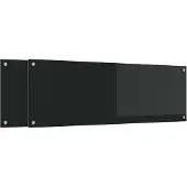 vidaXL Keukenachterwand 2 st Zwart 120 x 40 cm gehard glas