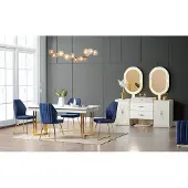 AEA Esszimmer Set Esstisch + 6x Stühle + Sideboard Essgruppen 8 tlg