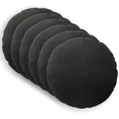 vidaXL Kussensloop 6 st HEERLEN Zwart Diam. 50 cm fluweel