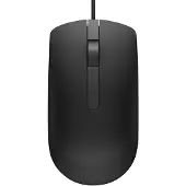Dell Kit muis, USB, 3 knoppen (Bedraad), Muis, Zwart