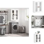 vidaXL Wandkast, wit, 69,5 x 34 x 90 cm