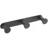 Stella Wandhaak - Zwart Mat Messing - 3 Haken