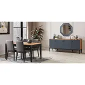 AEA Esszimmer set Luxus Esstisch 4x Stühle Sideboard modern Möbel 7tlg