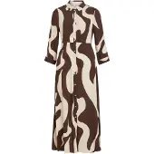 Vila Blousejurk 'VIAya Paya' crème / chocoladebruin