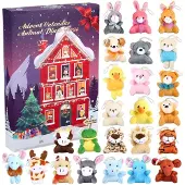 Sonstiges Adventskalender 2025: 24 pluche dieren, sleutelhanger, voor kinderen