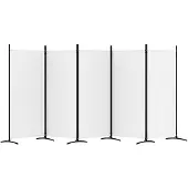 vidaXL Kamerscherm met 5 panelen 433x180 cm stof wit