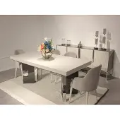 AEA Moderne witte eettafel, luxueuze keukentafels, stevige houten tafel
