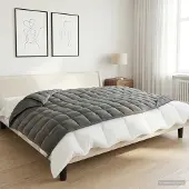 vidaXL Verzwaringsdeken Antraciet 138 x 200 cm 10 kg 100% Katoen 205T