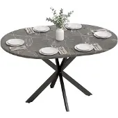 HOMCOM Extendable Dining Table-MDF, Stahl-135 x 100 x 75 cm-Schwarz