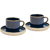 MPLCo STACK Keramische Kopjes & Schotels, 200ml, Set van 4